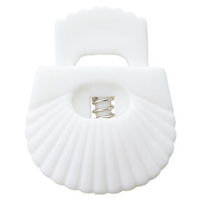 fermacorda conchiglia [Passaggio: 8 mm] – bianco, 
