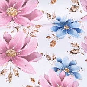 jersey di cotone Fiori da sogno | Glitzerpüppi – bianco, 