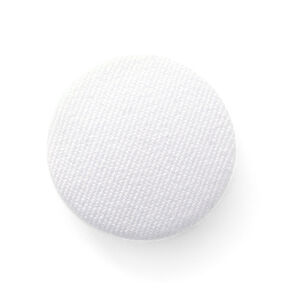 Bottone rivestito, Gabardine Bi-stretch – bianco, 
