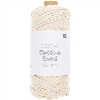 Creative Cotton Cord Skinny filato per macramè [3mm] | Rico Design – naturale, 