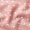 Popeline di cotone biologico con cuori sparsi – rosa anticato,  thumbnail number 2