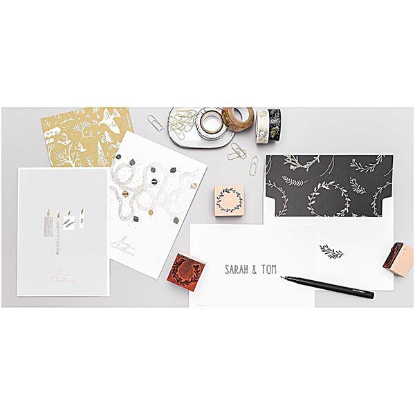 blocco con cartoline postali Nostalgic Christmas | Rico Design – nero, image number 3
