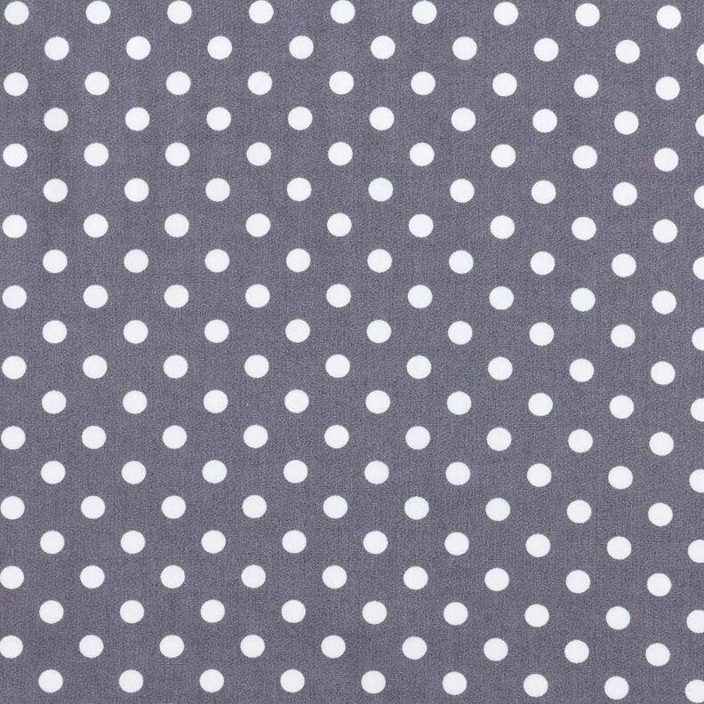 popeline di cotone Pois Polka – grigio ardesia/bianco,  image number 1