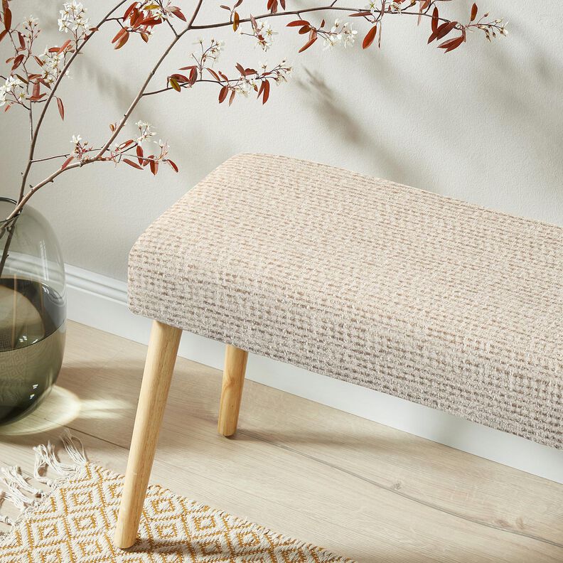 tessuto da tappezzeria Aspetto bouclé colorato – beige chiaro/anacardo, image number 5