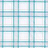 Tessuto di cotone a quadri tartan – bianco/turchese,  thumbnail number 1