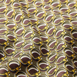Raso di cotone elasticizzato Anelli di bloccaggio – cachi, 