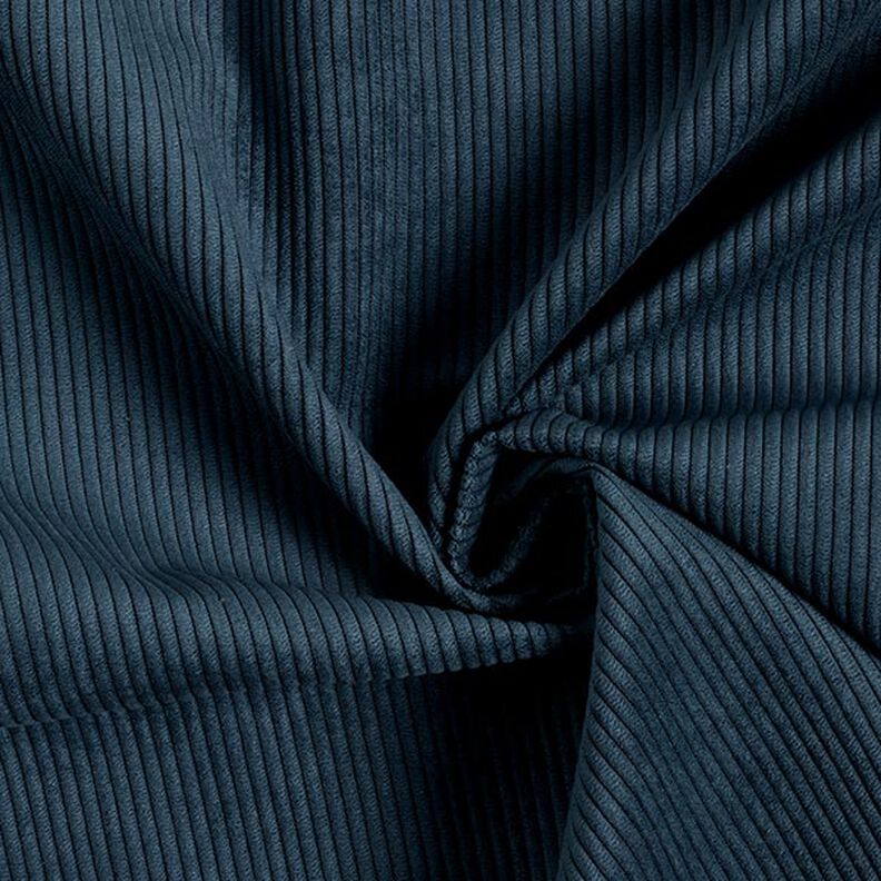 tessuto da tappezzeria effetto velluto a coste Fjord – blu notte,  image number 1