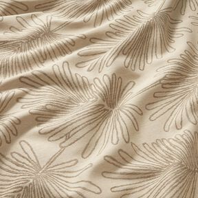 tessuto arredo Jacquard Contorni delle foglie – naturale, 
