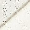Batista di cotone ricami a giorno File di fiori – bianco lana,  thumbnail number 4