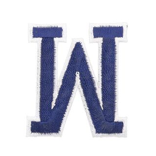 applicazione, lettera W [ altezza: 4,6 cm ] – blu marino, 