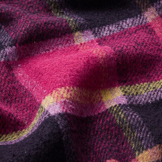 Cappotto in tessuto a quadri colorati – nero/bacca, 
