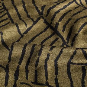 jersey romanit foglie astratte – verde oliva scuro/nero, 