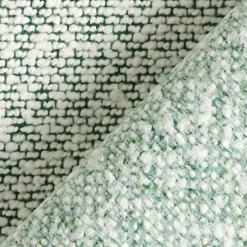 tessuti da esterni Bouclé fine – verde/bianco lana,  image number 4