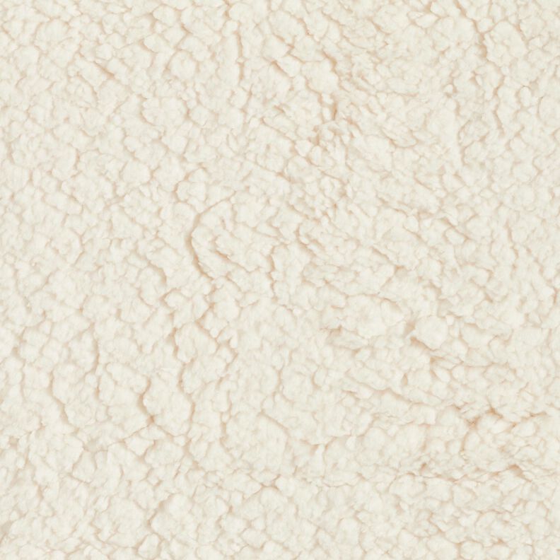 Soffice tessuto in peluche – bianco lana,  image number 1