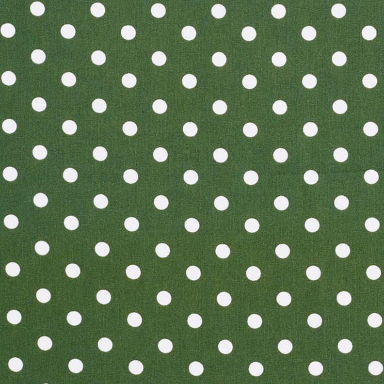 popeline di cotone grandi pois – verde scuro/bianco,  image number 1