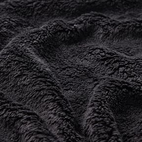 ecopelliccia Peluche tinta unita – nero, 
