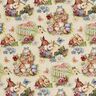 tessuto arredo gobelin Conigli pasquali in giardino – beige chiaro/bacca,  thumbnail number 1