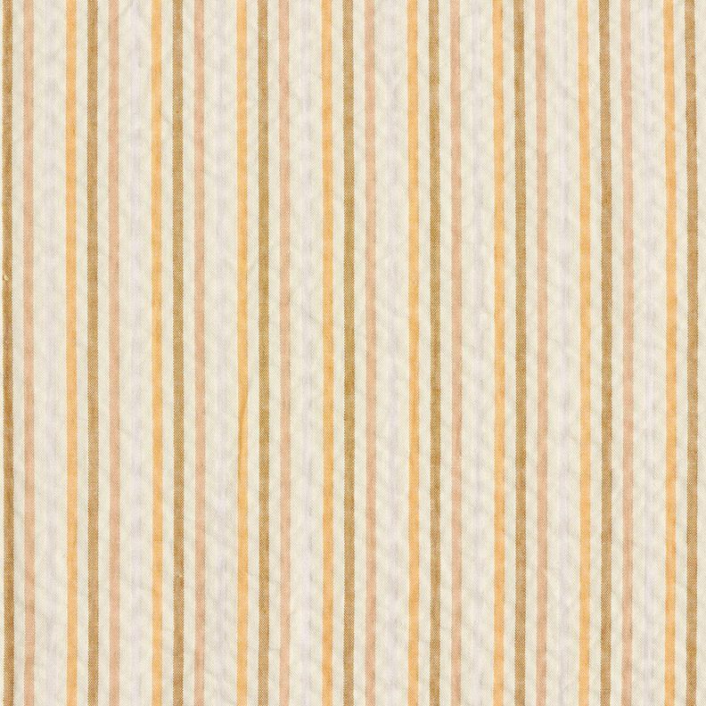 seersucker cotone Mix di strisce – albicocca/bianco lana,  image number 1