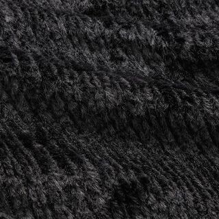 Pelliccia sintetica a maglia intrecciata – nero, 