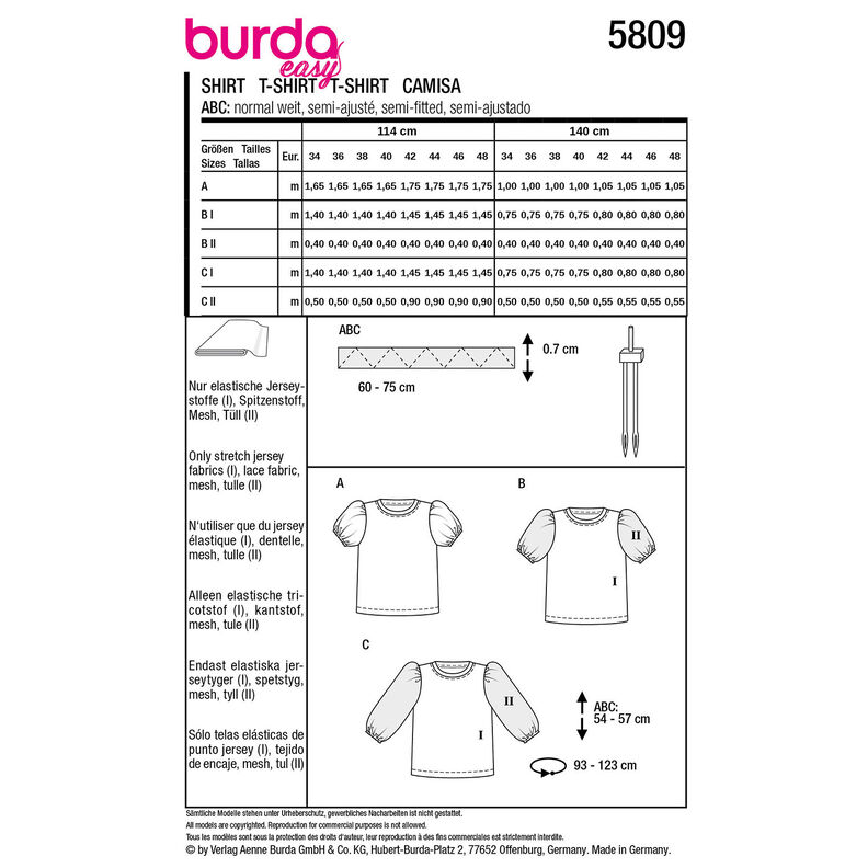 Camicia | Burda 5809 | 34-48,  image number 12