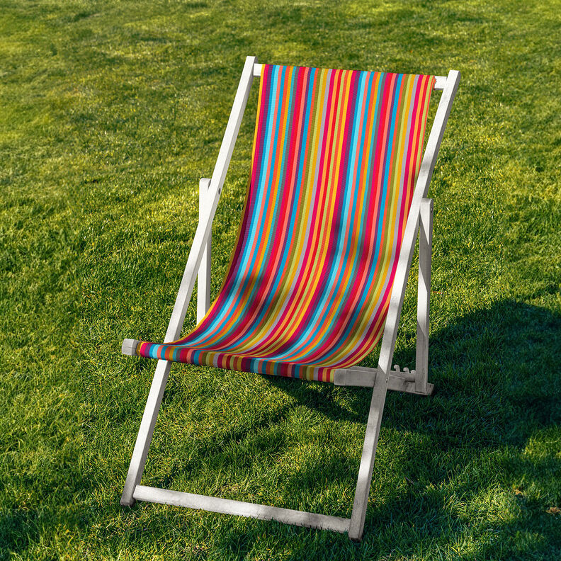 Outdoor Tessuto per sedia a sdraio Righe longitudinali 44 cm – rosa fucsia acceso/blu,  image number 4