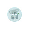 bottone in poliestere a 2 fori Recycling Koala [Ø18 mm] – azzurro baby,  thumbnail number 1