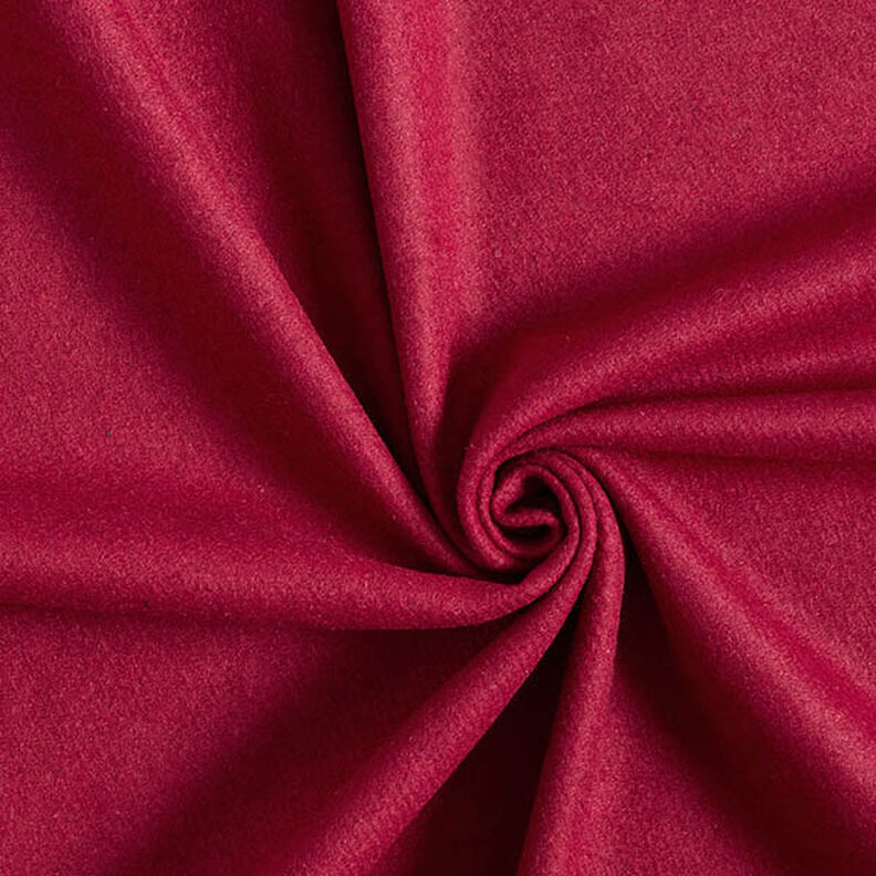 Tessuto per cappotti misto lana, tinta unita – rosso scuro,  image number 1
