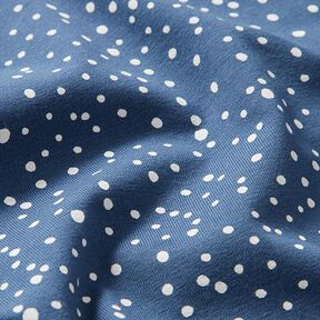 jersey di cotone, pois irregolari – colore blu jeans, 