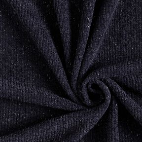 ciniglia maglia jacquard Glitter – nero-azzurro/argento effetto metallizzato, 