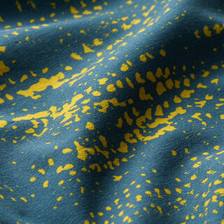 GOTS jersey di cotone pannocchia di granoturco | Tula – petrolio/giallo curry, 
