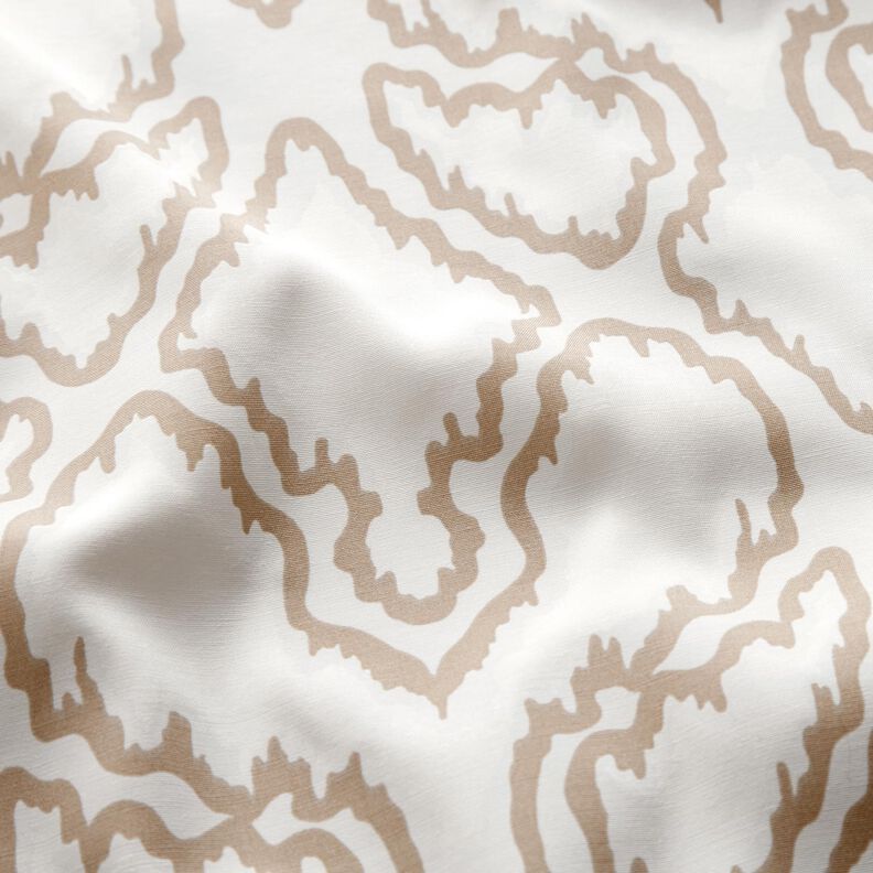 Tessuto in cotone a linee sinuose – beige/beige scuro, image number 2
