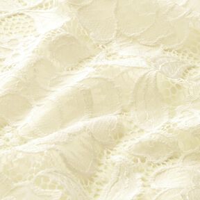 pizzo elastico Boccioli e foglie – bianco lana, 