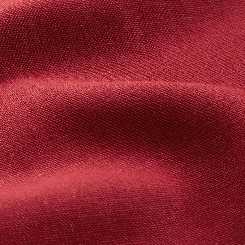 Tessuto in puro lino pesante tinta unita – rosso scuro,  image number 2