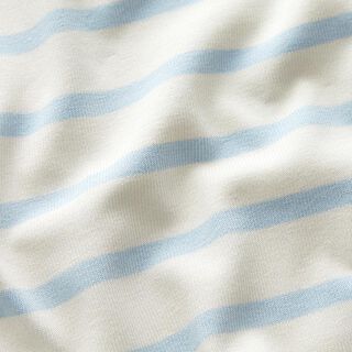 jersey di cotone, righe trasversali – bianco/azzurro, 