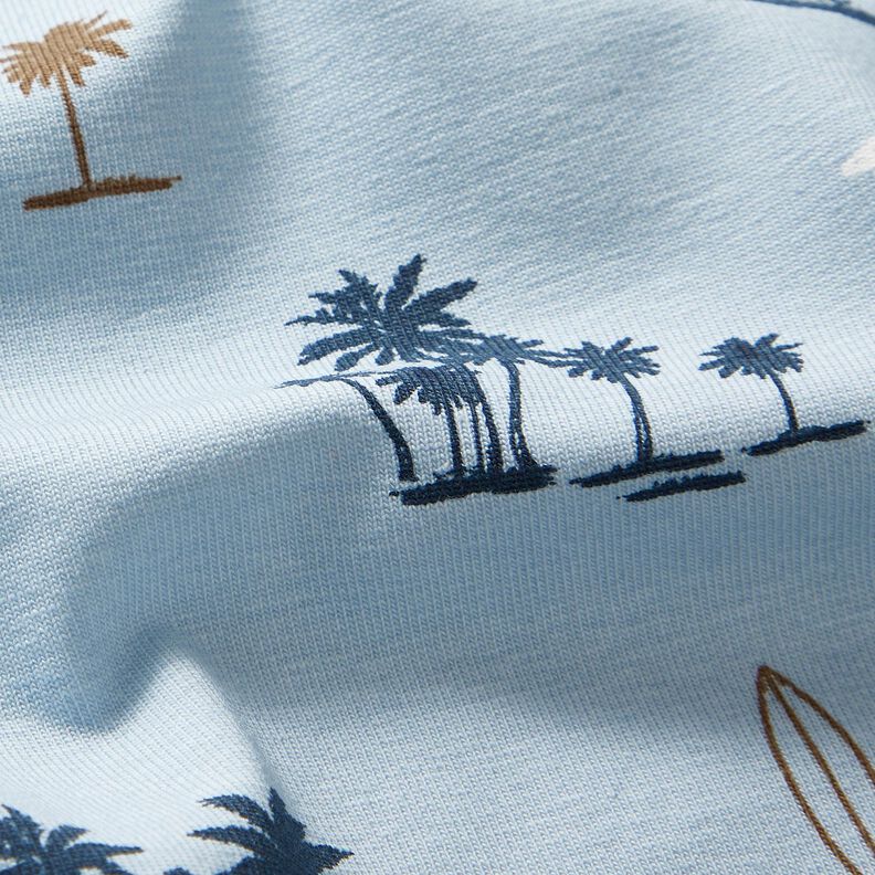 jersey di cotone Sensazione hawaiana – blu-argento,  image number 2