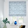 tessuto arredo mezzo panama motivo a foglie – blu,  thumbnail number 7