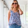 jersey di cotone Leopardo con macchie dorate | Glitzerpüppi – bianco/indaco,  thumbnail number 5