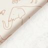 French terry, felpa estiva Animali da safari disegnati – beige chiaro,  thumbnail number 5