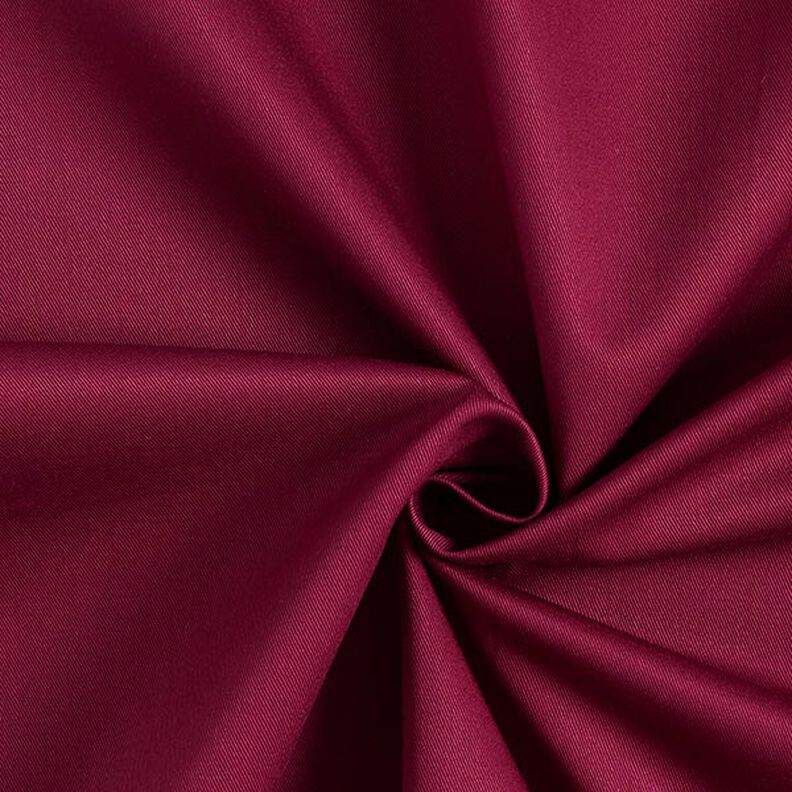 twill di cotone tinta unita – rosso Bordeaux,  image number 1