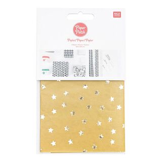 carta Paper Patch set stelle | Rico Design – senape/oro, 