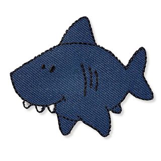 applicazione squalo [ 5 x 5,8 cm ] | Prym – blu marino, 
