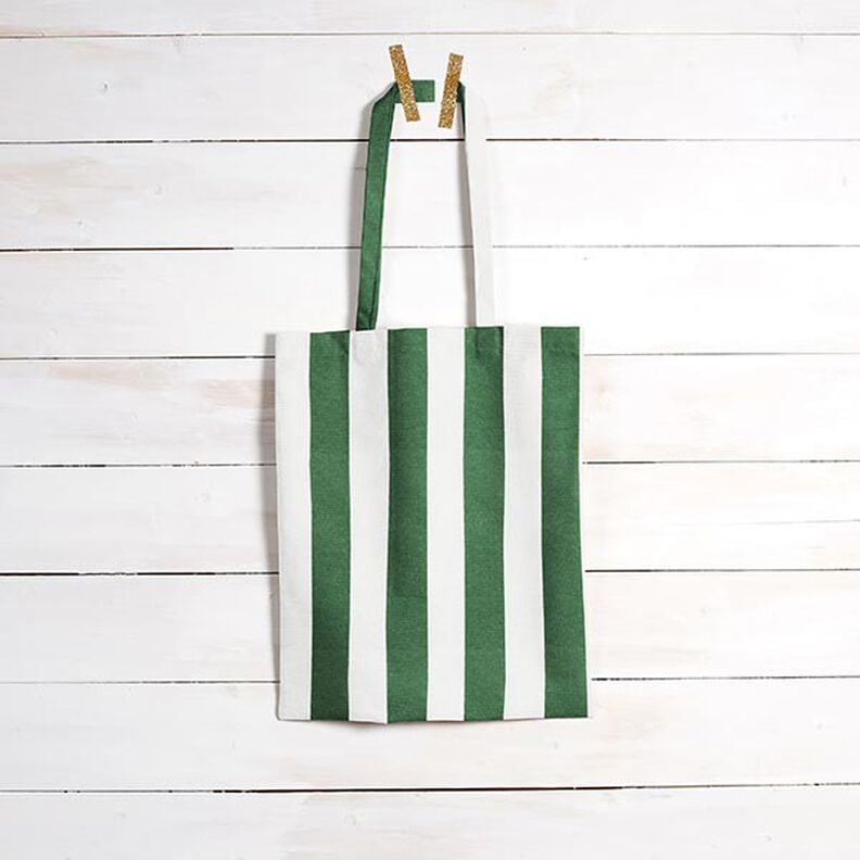 tessuto arredo tessuti canvas strisce – verde/bianco,  image number 6
