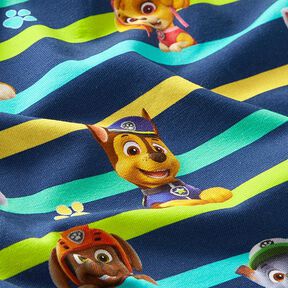 jersey di cotone Tessuto oggetto di licenza Paw Patrol, a strisce  | Viacom – blu marino, 