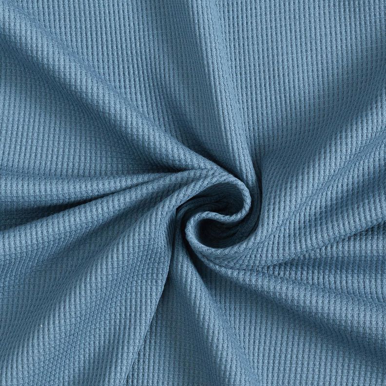 Jersey a nido d’ape tinta unita – colore blu jeans,  image number 1