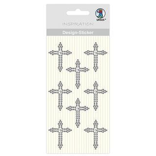 Adesivi design croce [ 8 pezzo/i ] – argent metallica, 