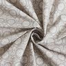 tessuto in cotone cretonne Fiori e tralci – grigio argento/bianco,  thumbnail number 3