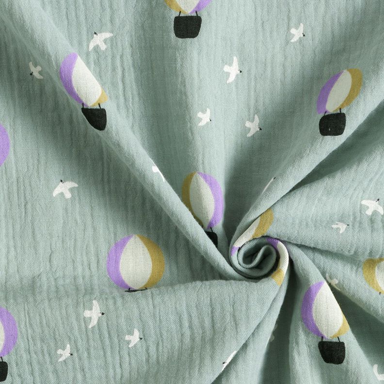 mussolina / tessuto doppio increspato mongolfiere | Poppy Fabrics – canna palustre,  image number 3