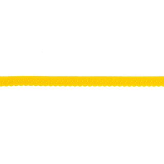 Fettuccia elastica pizzo [12 mm] – giallo sole, 
