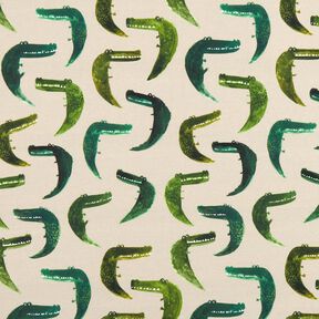 French terry, felpa estiva Coccodrillo malizioso stampa digitale – anemone, 