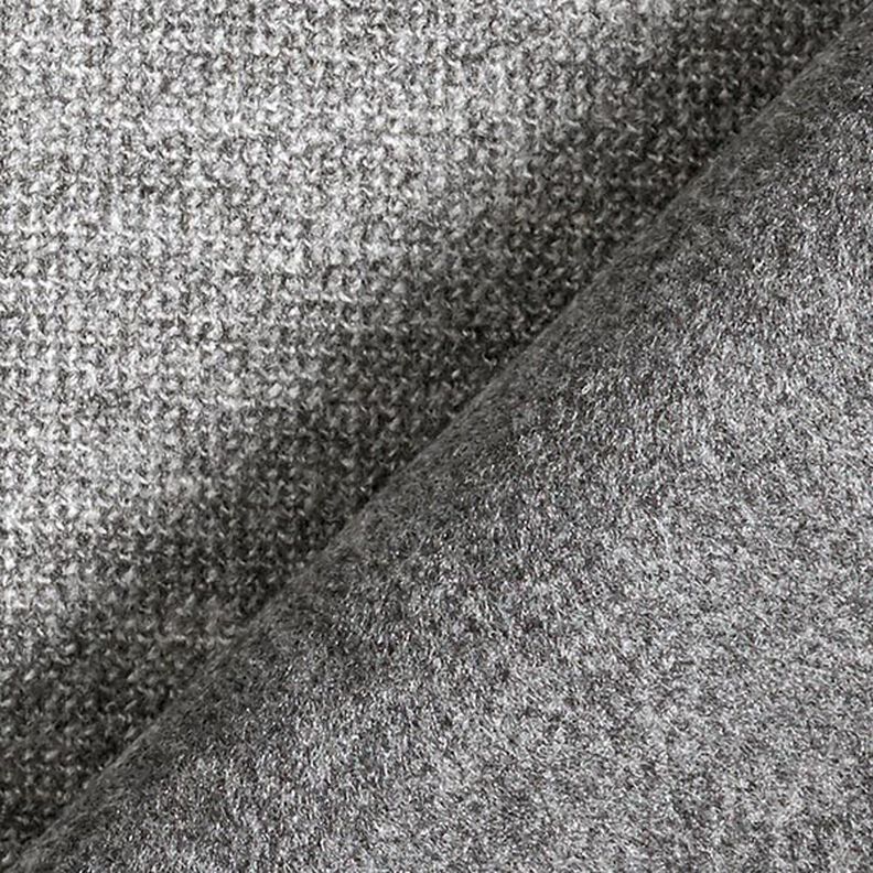 tessuto per cappotti garzato, mélange – grigio scuro | Resto 80cm,  image number 3